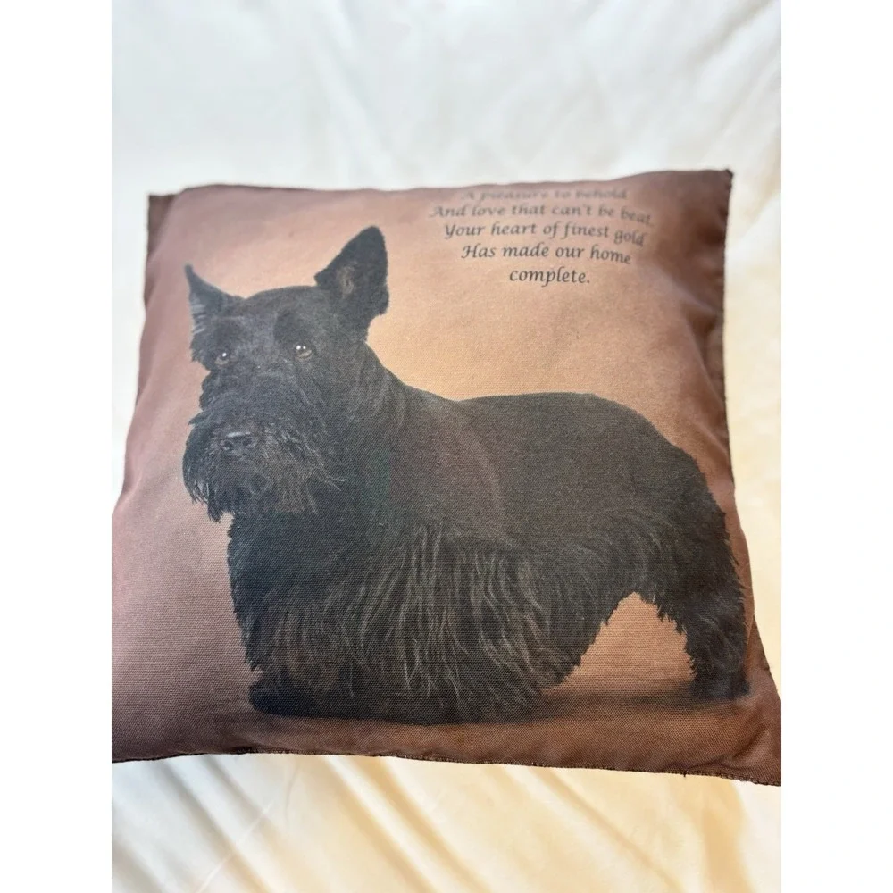 Black Scottish Terrier Throw Pillow Scottie Dog 13